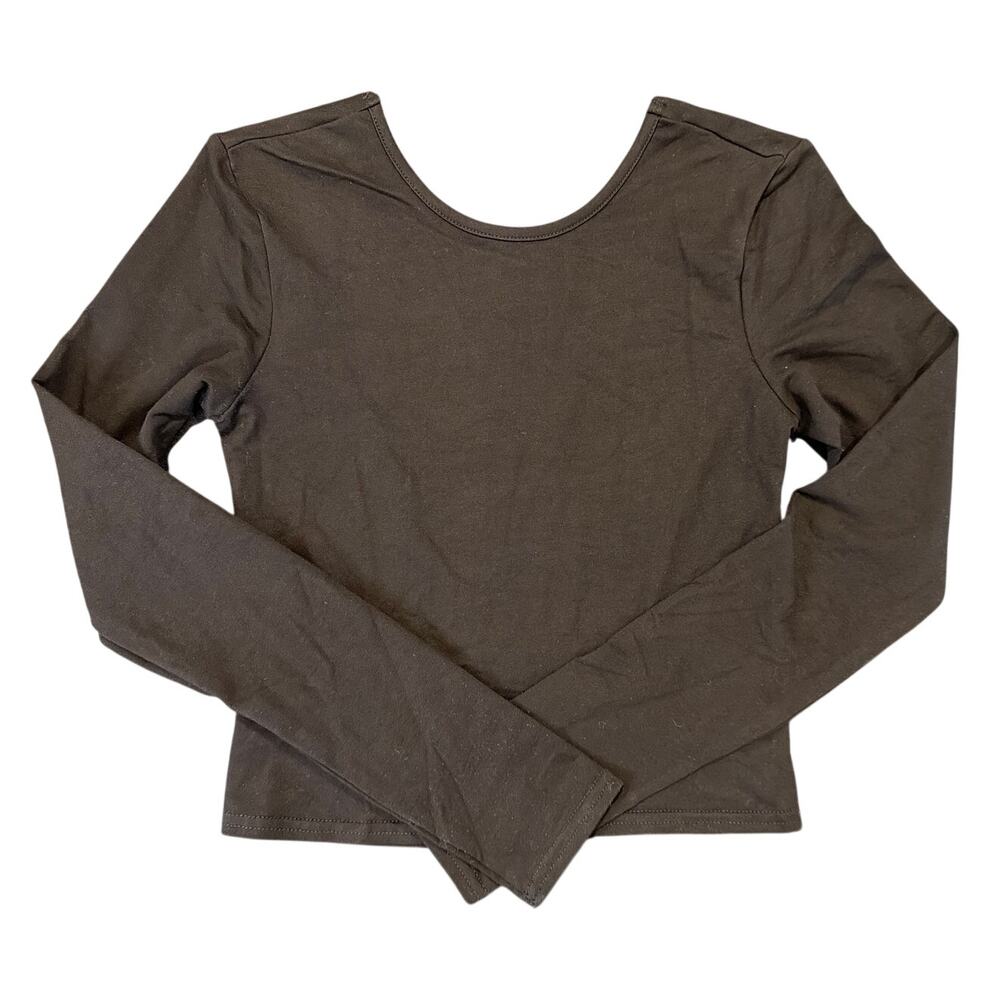 NWOT Edikted Open Back Long Sleeve Top, Black, Women's Size Small